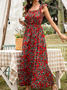 Boho Regular Fit Floral Floral Dress