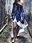 Cotton Boho Strapless Feather Summer Dress