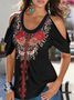 Casual Crew Neck Tribal T-shirt