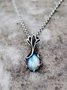 Vintage Alloy Opalum Moonstone Necklace