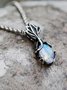 Vintage Alloy Opalum Moonstone Necklace