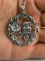 Vintage Alloy Moonstone Owl Necklace