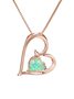Alloy Heart Opal Necklace