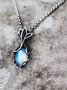 Vintage Alloy Opalum Moonstone Necklace