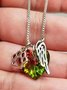Heart Shaped Colored Stone Necklace