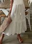 Regular Fit Vacation Plain Summer Dress