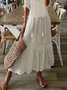 Regular Fit Vacation Plain Summer Dress