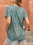 Ombre Basics V Neck Loosen T-shirt
