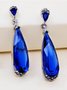 Luxurious Blue Jewel Drop Earrings