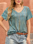 Ombre Basics V Neck Loosen T-shirt