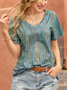 Ombre Basics V Neck Loosen T-shirt