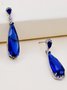 Luxurious Blue Jewel Drop Earrings