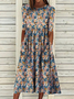 Vacation Loosen Floral Dress