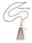 Beach Ethnic Versatile Leather Rope Long Necklace