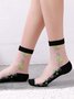 Spring/summer Floral Wisteria Vine Mid Tube Women's Socks