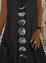 Geometric Round Neck Loosen Boho Dress