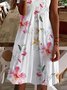 Floral Casual Loosen V Neck Dress