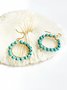 Ethnic Boho Hoop Round Turquoise Earrings Dress Jewelry