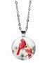 Red Bird Jewel Necklace Earring Bracelet Set