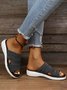 Wedge Heel Fabric Sandals