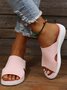 Wedge Heel Fabric Sandals