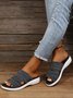 Wedge Heel Fabric Sandals