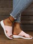Wedge Heel Fabric Sandals