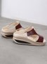 Pu Leather Wedge Heel Women Shoes>>Women's Shoes>>Women Sandals Slippers