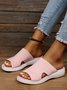 Wedge Heel Fabric Sandals