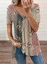 Casual V Neck Floral Raglan Sleeve Jersey Shirt & Blouses