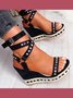 Fall Pu Leather Sandals