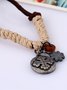 Men's Hemp Rope Braided Vintage Alloy Necklace