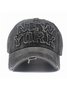 Men's Colorblock Washed Distressed Three-Dimensional Embroidered Baseball Cap