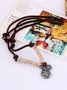 Men's Hemp Rope Braided Vintage Alloy Necklace