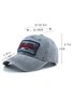 Men's Colorblock Washed Distressed Three-Dimensional Embroidered Baseball Cap