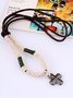 Men's Hemp Rope Braided Vintage Alloy Necklace