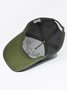Men's Colorblock Washed Distressed Three-Dimensional Embroidered Baseball Cap