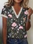 V Neck Regular Fit Floral Shirt & Blouses