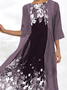 Polyester Fibre Crew Neck Dress