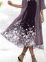 Polyester Fibre Crew Neck Dress