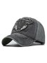 Men's Colorblock Washed Distressed Three-Dimensional Embroidered Baseball Cap