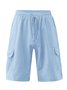 Plain Cotton And Linen Shorts