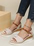 Faux Suede Sandals