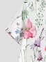 V Neck Regular Fit Floral Shirt & Blouses