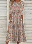 Vacation Loosen Floral Dress