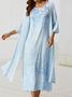 Regular Fit Crew Neck Elegant Polyester Fibre Floral Dress