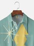 Short Sleeve Vintage Shirt Collar Geometric Shirt ＆ Blouse