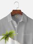 Short Sleeve Shirt Collar Coconut Tree Shirt ＆ Blouse