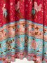 Tribal Loosen Cotton Boho Floral Dress