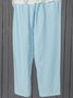 Solid Loosen Casual Pants